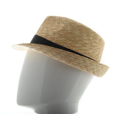 Chapeau Homme En Paille Naturel Galon Noir – Image 5