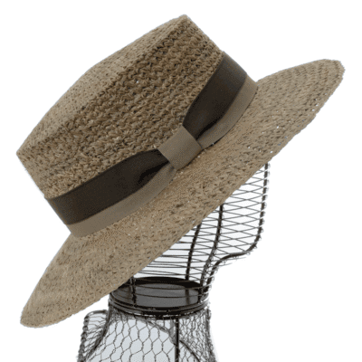 Chapeau Femme Matière Algue Avec Galon – Image 2