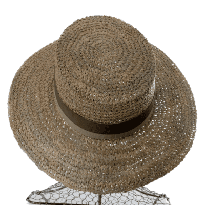 Chapeau Femme Matière Algue Avec Galon – Image 4