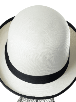 Panama Melon Mixte Couleur écru Avec Un Galon Noir