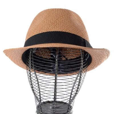 Chapeau Homme Panama écru Ou Tabac Avec Galon Noir – Image 2