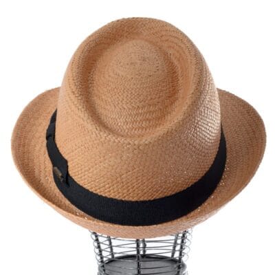Chapeau Homme Panama écru Ou Tabac Avec Galon Noir – Image 4
