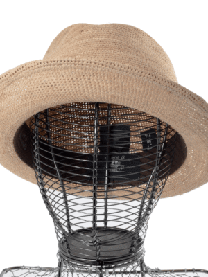 Chapeau Trilby Homme En Raphia Naturel
