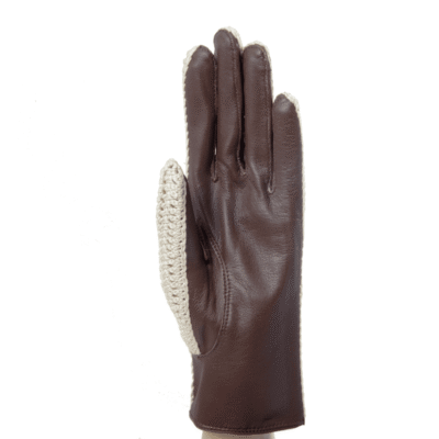 Gant Auto Long Femme En Agneau Crochet Coton Fait – Image 6