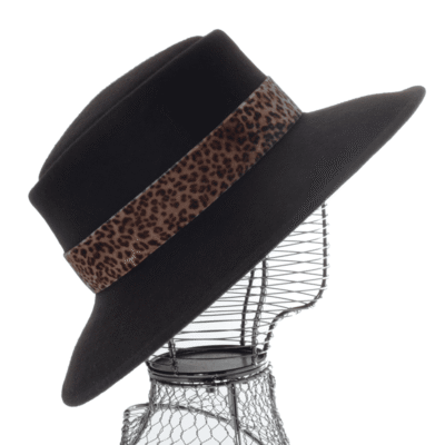 Chapeau Garniture Leopard Femme