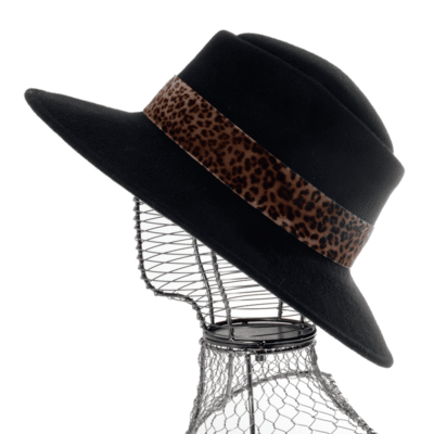 Chapeau Garniture Leopard Femme – Image 2
