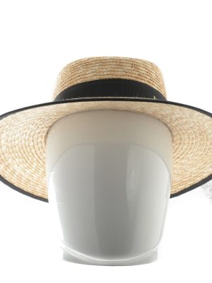 Chapeau Femme Forme Capeline En Paille Naturel