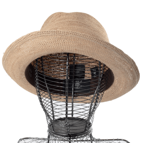 Chapeau Trilby Homme En Raphia Naturel