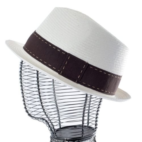 Chapeau Homme Toyo Blanc En Paille