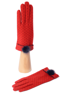 Gant Dame Tactil Vison Pois Beige